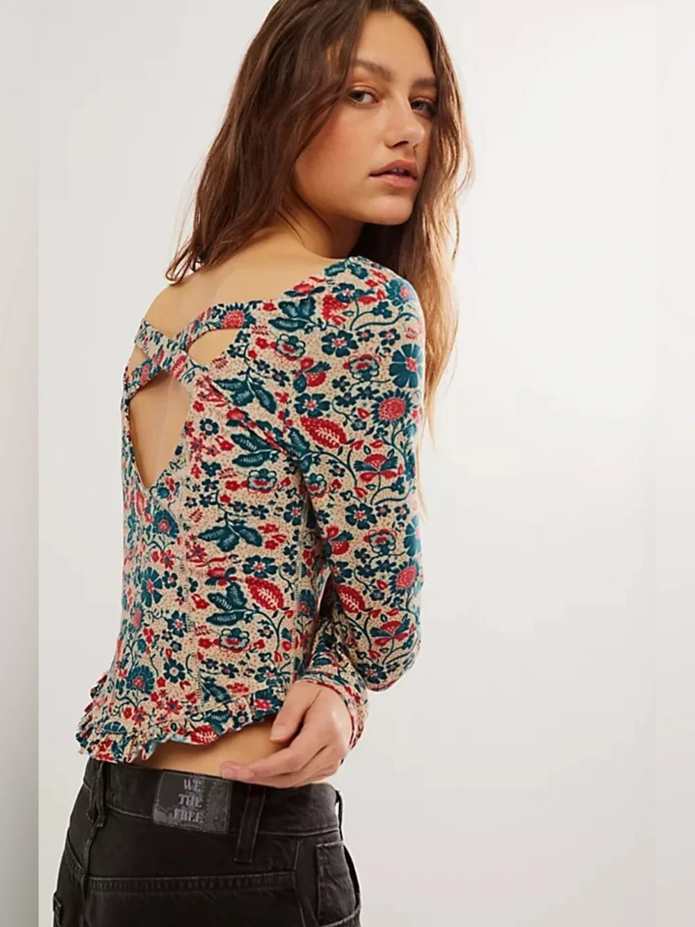 Free People Melanie Long Sleeve Top Medium